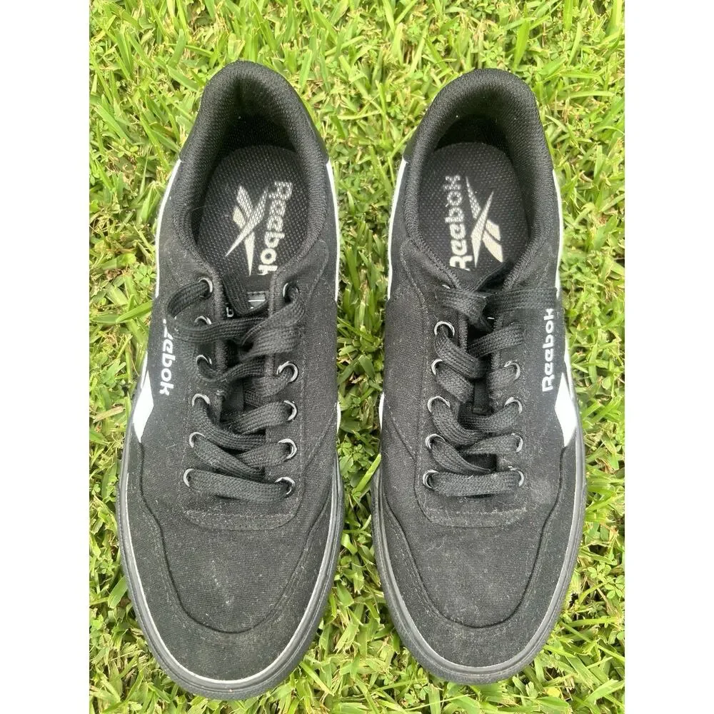 Reebok Mens 9 Court Advance Vulc Sneakers Black Y2K Skateboard Low Top Shoes